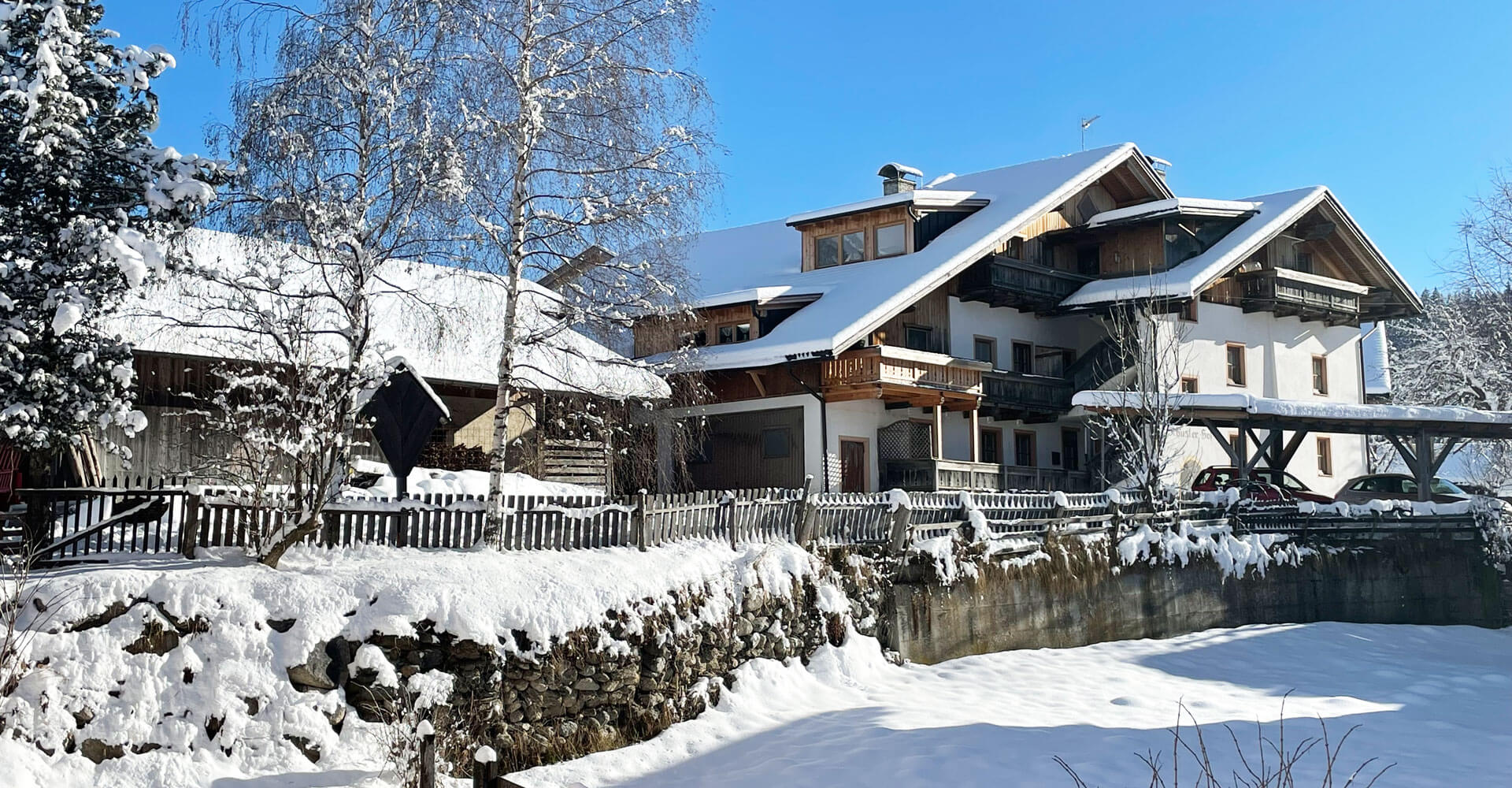 Winterurlaub auf dem Bauernhof im Pustertal / Südtirol - Schusterhof in Ried/Welsberg